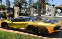 Chói mắt với mẫu Lamborghini mạ vàng