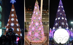 Ngắm những cây thông Noel “siêu khủng” ở Hà Nội