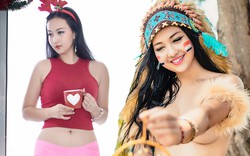 Hot girl 'thổ dân' khoe ảnh Giáng sinh gợi cảm