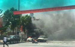 Ảnh: Hiện trường vụ nổ taxi kinh hoàng, 2 người chết ở Quảng Ninh