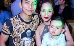Vợ chồng Khánh Thi đưa con trai đi dự tiệc trong bar