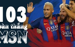 Infographic: MSN chạm mốc 100 bàn thắng trong năm 2016