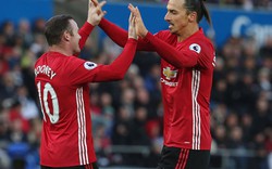 Rooney và Ibrahimovic chạm cột mốc đặc biệt