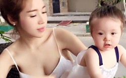 Chỉ đưa con đi ăn đi chơi, Elly Trần cũng khiến mọi ánh mắt dán chặt vào mình