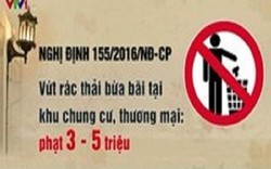 Vứt rác bừa bãi có thể bị phạt 5 triệu đồng từ 1.2.2017