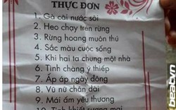 Đố nhịn được cười trước tờ thực đơn có một không hai này