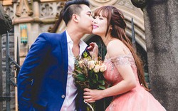 Vợ chồng Lê Hoàng (The Men) chụp ảnh cưới lãng mạn tại trời Tây