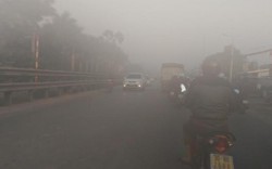 Sương phủ mù mịt, phương tiện giao thông phải bật đèn buổi sáng