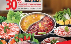 Thưởng thức ẩm thực Châu Á với ưu đãi hoàn tiền 30% cho chủ thẻ quốc tế Maritime Bank