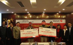 Lần đầu tiên, Vietlott trao giải Jackpot kỷ lục 160 tỷ cho 2 người