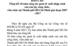 TP.HCM báo cáo việc cán bộ đi nước ngoài