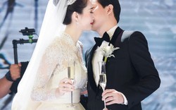 Thu Thảo và chồng đại gia ôm hôn đắm đuối trong tiệc cưới xa hoa