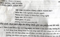 Vụ lộ đề thi công chức ở Cà Mau: Kỷ luật phó chánh văn phòng thanh tra