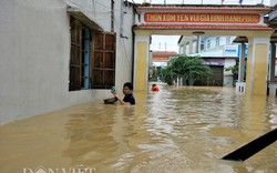 Cận cảnh: Người dân vùng lũ Quảng Nam chèo thuyền ngay... trong nhà