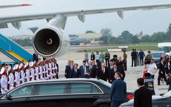 Xem toàn cảnh lễ đón Tổng thống Nga V.Putin tại sân bay Đà Nẵng
