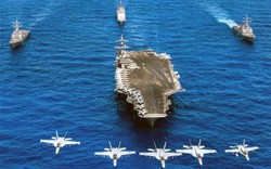 Hình ảnh 7 tàu sân bay hạt nhân Mỹ cùng ra biển
