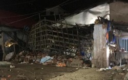 TT-Huế: Tường cửa hàng xăng dầu đổ làm sập nhà, 3 người bị thương