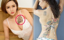 Gái xinh châu Á khiêu khích khoe loạt hình xăm hiểm hóc