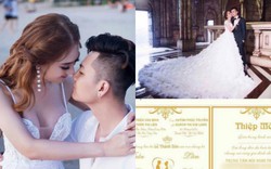 Lộ thiệp cưới giản dị trước thềm đám cưới "khủng" của Lâm Khánh Chi