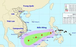 Trưa nay, bão Kai-tak giật cấp 10 tiến vào Biển Đông