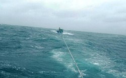 15 thuyền viên hoảng loạn, suy sụp giữa biển khi sóng cao 7m