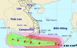 Bản tin bão 10h: Bão số 16 tiếp tục mạnh lên, giật cấp 15 hướng vào Nam Bộ