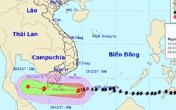 Bản tin bão 12h: Bão Tembin gió giật cấp 13, hướng về phía Cà Mau – Kiên Giang