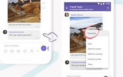 Viber có thêm tính năng dịch nhanh tin nhắn đa ngôn ngữ bằng 2 "cú chạm"