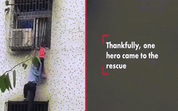 Video "người nhện" TQ cứu bé trai treo lơ lửng trên cửa sổ tầng 3