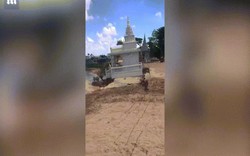 Video: Chùa Phật giáo chìm dần xuống sông ở Campuchia