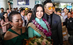 Hoa hậu Trái đất Phương Khánh xinh đẹp ngày trở về