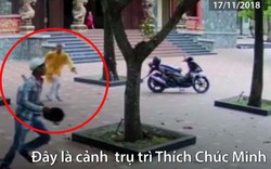 Clip: Sư trụ trì truy đuổi, quật ngã kẻ trộm trong chùa