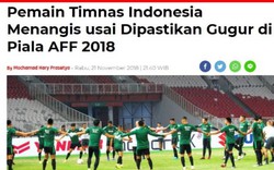 HLV và cầu thủ Indonesia bật khóc khi bị loại khỏi AFF Cup 2018