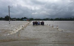 Ninh Thuận: Nhiều địa phương bị ngập lụt, giao thông chia cắt
