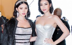 2 nàng Hoa hậu đọ sắc: Đỗ Mỹ Linh bất ngờ sexy, Jolie Nguyễn chân thon nõn nà