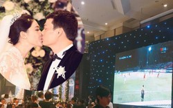 Đang làm cô dâu, Á hậu Thanh Tú bỗng hét ầm khi tuyển Việt Nam ghi bàn