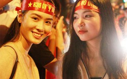 “Cô gái xinh nhất vịnh Bắc Bộ” đi bão mừng chiến thắng của tuyển Việt Nam