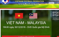 Hướng dẫn mua vé online chung kết lượt về AFF Cup 2018 Việt Nam vs Malaysia