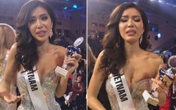 Minh Tú bật khóc xin lỗi khán giả khi dừng ở Top 10 Hoa hậu Siêu quốc gia