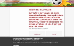 Săn vé online trận Việt Nam - Malaysia: "Điệp khúc" tê liệt web bán vé của VFF