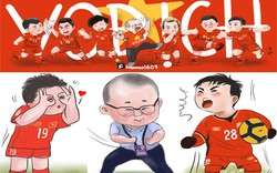 Tuyển Việt Nam siêu đáng yêu trong loạt tranh chibi