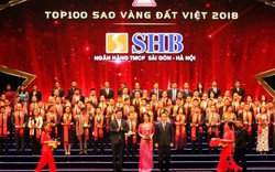 SHB được vinh danh top 100 giải thưởng Sao vàng Đất Việt top 10 sản phẩm chất lượng cao năm 2018