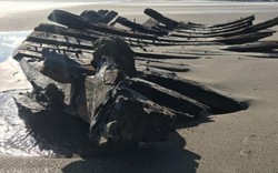 Mỹ: Xác thuyền hơn 130 tuổi bỗng "trồi lên" từ dưới cát