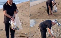 Thân thế "khủng" của người đàn ông đi chân trần nhặt rác trên bãi biển