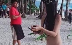 Cô gái bị phạt tiền vì mặc bikini "mảnh như sợi chỉ" ra bãi biển Philippines