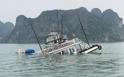 Va chạm với tàu chở đá, tàu du lịch chìm trên vịnh Hạ Long