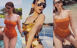 "Hot girl 2 con" Huyền Baby tuổi 30 mặc bikini quyến rũ "đốt mắt" người nhìn