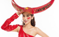 Dương Yến Nhung mang hình ảnh thể thao Việt Nam thi trang phục truyền thống