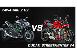 Khi Kawasaki  Z H2 "đối đầu" Ducati Streetfighter V4: Cân tài cân sức