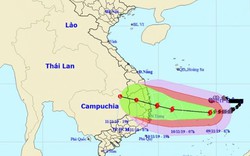 Thông tin mới về cường độ và vị trí của bão số 6 Nakri đang hướng vào Trung Bộ